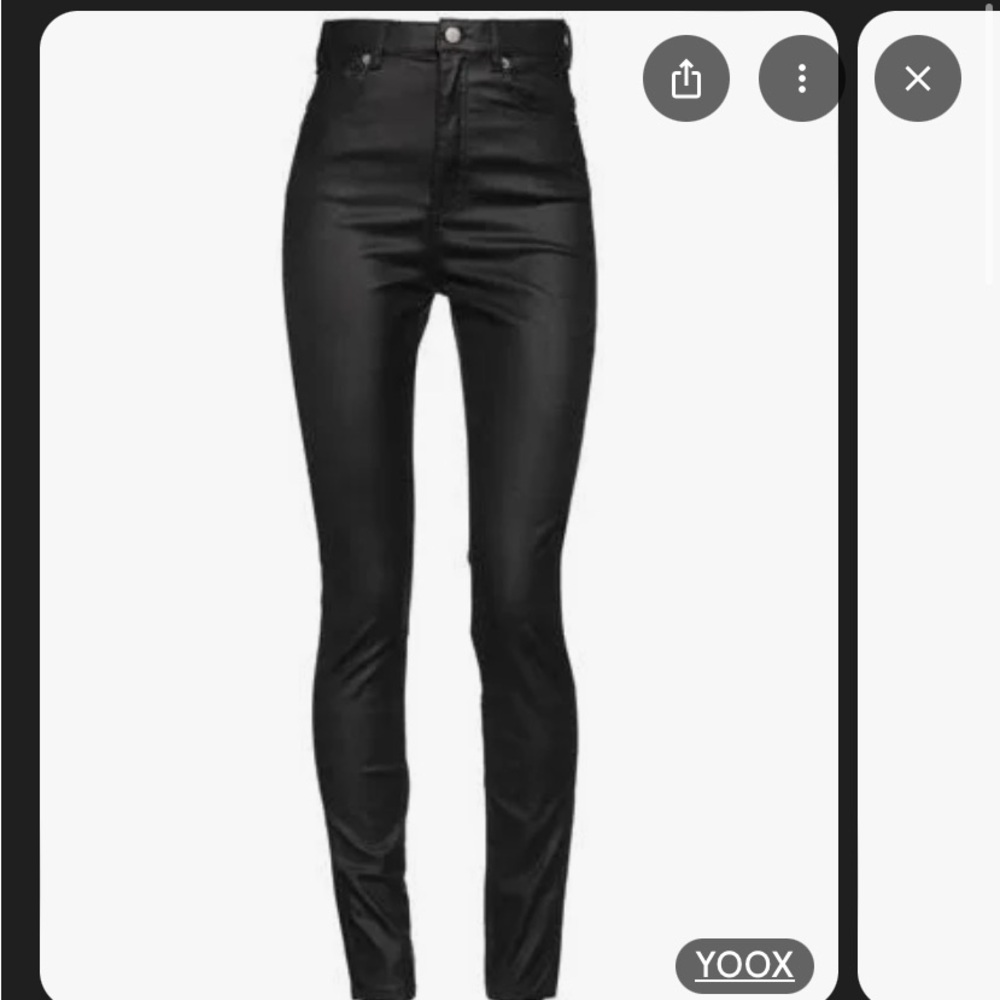 Dr. Denim Moxy Skinny black size small Jean shiny second skin NWOT